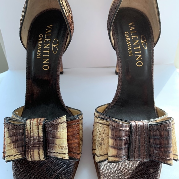 Valentino Garavani lizard high heel sandals NWT